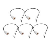 Toddmomy 5 Pièces Douilles avec Cordon Blanc Porte-lampe à Vis pour Suspension Support Ampoule pour Bureau Jardin Fête Remplacement et Sécurisé