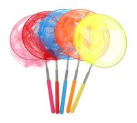 Toddmomy 5 pièces Filets Télescopiques INOX pour Garçon Fille Attrape-Insectes Extensible avec Poignée Antidérapante Filet Multifonction pour Lépidoptères Poissons et Nettoyage Piscine