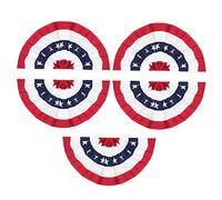 Toddmomy 5 pièces Lot de Fanions Plissés Drapeau Américain Décoration Patriotique Réutilisable pour Fête Maison et Bureau