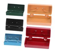 Toddmomy 5 Pièces Miniature Tool Box Set for Dollhouse Realistic Metal Miniature Tool Chest for Mini Furniture Scenes and Creative Model Making