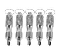 Toddmomy 5 Pièces Outil de Démonte Noyau Valve Acier Inoxydable Portable avec Porte-clés pour Voiture Vélo Camion Démontage Rapide et Entretien Facile des Valves Pneus