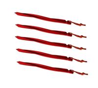 Toddmomy 5 Pièces Piquets De Tente Triangulaires Spiralés Cordelette pour Camping Et Randonnée Rouge Sardines De Sol Clous De Tente