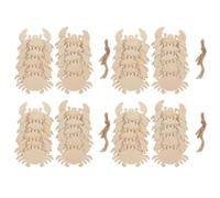 Toddmomy 50 découpes de crabes en bois brut, 10 x 7,5 cm, à peindre pour