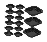 Toddmomy 50 Pièces Plateaux de Drainage pour Plantes Plastique Saucers Carrés pour Pots de Fleurs Support Robuste Conception Débordement pour Plantes Décoratives Cactus