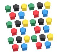 Toddmomy 50pièces Pions Bois Multicolores pour Jeux De Société Pièces De Jeu Éducatives Et Engagées Accessoires De Table pour Stratégies Variées