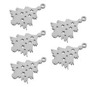 Toddmomy 5pièces Médaille Pour Animaux Sapin De Noël Breloques Pendentifs Acier Inoxydable Pendentifs Pour Colliers De Chien Petites Médailles Pour Chien