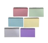 Toddmomy 6 Carnets à Spirale Colorés en Papier et Fer Format Compact Pages Lignées Design Créatif et Usage Pratique pour Étudiants et Bureau
