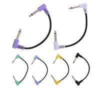 Toddmomy 6 Pièces Câble de Pédale pour Guitare et Clavier Angle Droit Cordon Audio Mono Macaron pour Effets et Instruments