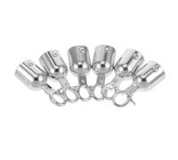 Toddmomy 6 Pièces Crochets en Alliage de Zinc Argenté pour Câbles de Barrières, Installation Rapide et Facile, Accessoires pour Contrôle de Foule et Séparation de Files
