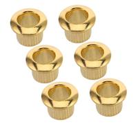 Toddmomy 6 Pièces Guitar Tuner Grommets Metal Threaded Bushings Vintage Semi-enclosed Design Replacement Parts For Electric Bass Guitars