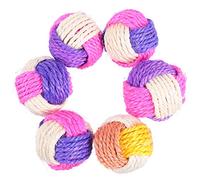 Toddmomy 6 pièces Jouets Pelote Tressés pour de Grattage Sisal Accessoires Interactifs pour Animaux de Compagnie Couleur Aléatoire Couleur Aléatoire