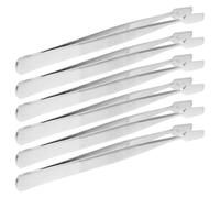 Toddmomy 6 pièces Lot de Pinces à Épiler Acier Inoxydable Embouts Plats Ergonomiques Antidérapants Pinces Précises pour Loisirs Créatifs Bijoux Timbres et Travaux de Précision