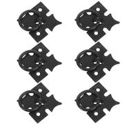 Toddmomy 6 pièces Lot de Poignées de Tiroir Fer Noir Vintage Style Quatre Anneau Décoratif pour Meubles Armoires et Commodes Classiques Accessoires Rétro Durables