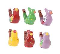Toddmomy 6 Pièces Lot de Sifflets Céramiques Colorés Forme Doiseau Deau Vintage pour Fête et Décoration Styles Aléatoires