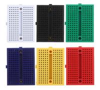 Toddmomy 6 pièces Mini Breadboards Solderless Circuit Experiment Boards Interlocking Small Breadboards for Science Projects and Practical Colors