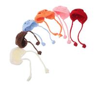 Toddmomy 6 Pièces Mini Hats for Dolls and Small Pets Portable Hand Knitted Yarn Caps Cute Decorative Accessories for DIY Crafts and Christmas Ornaments