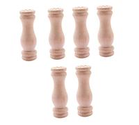 Toddmomy 6 pièces Miniature Bois Poteaux Décoratifs pour Maison de Poupée Éducatif pour Reconnaissance des Formes Accessoires de Paysage Miniature