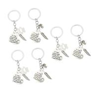Toddmomy 6 Pièces Pendentif commémoratif de Chien Amoureux des Chiens pour Toujours sur Mon Coeur keyknb Porte-clés en Alliage Porte-clés commémoratifs pour Animaux de Compagnie Silver