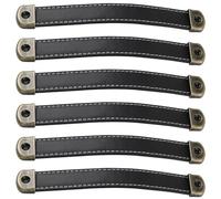 Toddmomy 6 pièces Poignées Cuir pour Meubles Vintage Poignées Tiroir Rétro pour Armoires et Placards Design Simple et Faciles à Installer pour Commodes et Bibliothèques