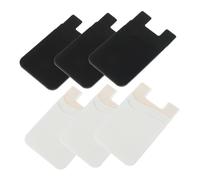 Toddmomy 6 Pièces Porte-Cartes Adhésif pour Téléphone Noirs Blancs Portefeuille Collant pour Cartes de Crédit et Carte Identité Étui Téléphone Léger et Pratique sans Ajout de Volume