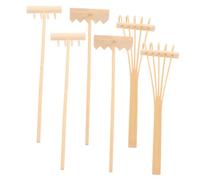 Toddmomy 6 Pièces Râteau De Jardin Miniature pour Bac à Sable Outils De Jardin Miniatures Petit Râteau De Jardinage pour Sable Accessoires De Décoration pour