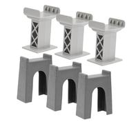 Toddmomy 6 pièces Supports de Pont pour Mini Rails de Train Plastique Accessoires Polyvalents pour Ponts Courbes Stabilité Renforcée pour Modélisme Ferroviaire