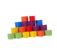 Toddmomy 60 pièces Bloc de Construction Bois Coloré Éducatif Cube pour Blocs Amusants et Buis pour Développement Précoce et Apprentissage Créatif