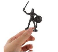 Toddmomy 60 pièces Figurines Militaires Miniatures Plastique Noir et Modèles de Soldats Romains et Médiévaux Jouets pour Garçons et Filles