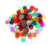 Toddmomy 600 Pièces Marqueurs de Bingo Transparente pour Comptage Mathématique Accessoires de Jeux Colorés