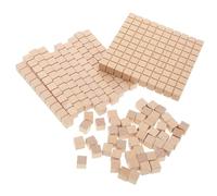 Toddmomy 61 pièces Cubes Mathématiques Bois Éducatifs Blocs Manipulables pour Apprentissage Comptage et Décimales Modèle Didactique pour Élèves Primaire