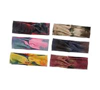 Toddmomy 6pièces Bandeaux Femme Style Turbans Pour Yoga Fitness Et Activités Vert Noir Rouge Bleu Bleu Rose Arc-ciel
