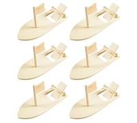 Toddmomy 6pièces Bateau Bois à Peindre Voilier Bois Soi-même Maquette De Voilier Décoratif Jouet à Construire Bateau Pour Garçon Fille