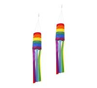 Toddmomy 6pièces Décorations Extérieures Chic Ventouse Arc-Ciel Drapeaux Suspendus pour Jardin pour Mois De Fierté