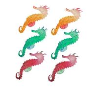 Toddmomy 6pièces Hippocampe Lumineux Décoratif pour Aquarium Figurine Flottante Artificielle sans Batterie Modèle Hippocampe pour Décoration Intérieure