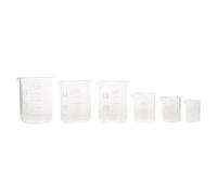 Toddmomy 6pièces Set de Béchers Verre Gradués Verre Doseur de Laboratoire Stable avec Base Renforcée Précision pour Mesure et Transfert de Liquides pour Expériences Scientifiques