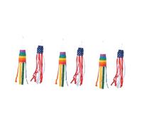 Toddmomy 6pièces Wind Sock American Flag Rainbow Colors Décoration De Jardin Et Événements Festifs