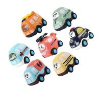 Toddmomy 7 Pièces Voitures Miniatures Inertielles de Véhicules Éducatifs pour Garçon Fille Ambulances de Pompiers et Plus pour Fêtes Couleur Aléatoire