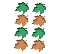 Toddmomy 8 pièces Assiettes Alimentaires Forme de Érable pour Tortues Reptiles Lézards Plastique Facile à Nettoyer Vert Jaune