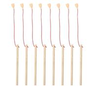 Toddmomy 8 Pièces Canne À Pêche en Bois Pôle De Pêche Magnétique Attraper Poisson Jouet pour Accessoire D'activité De Piscine