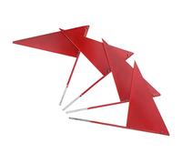 Toddmomy 8 Pièces Drapeaux Triangulaires pour Marqueur de Lancer Du Poids Fixes et Réutilisables Couleur Unie Rouge Accessoire Pratique pour Sports Dextérieur