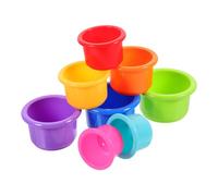 Toddmomy 8 Pièces Jouets à Gobelets Empilables Gobelets Empilables pour Lapins De Compagnie Tasses Jouets D'enrichissement De Lapin Empiler Nid Plastique Réutilisable