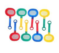 Toddmomy 8 Pièces Jouets de Plage Sable avec Pelles Plastique et Long Manche pour Garçon Fille Jouets de Bain et Activités Extérieures Assortiment de Couleurs Vert Bleu