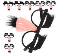 Toddmomy 8 pièces Lunettes de Nez et Moustache pour Fête Accessoires de Déguisement Cosplay Créatif avec Nez Costume pour Adultes et Ados