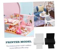 Toddmomy 8 Pièces Miniature Dollhouse Printer Models Small Desk Accessories for Creative Office Role Play Plastic Tiny Printer Set for Imaginative Play