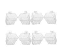 Toddmomy 8 Pièces Panier Hydroponique Transparent pour Plantes Aquatiques Support Suspendu avec Crochet pour Aquarium Pot de Culture Hydroponique pour Décoration et Croissance des Plantes