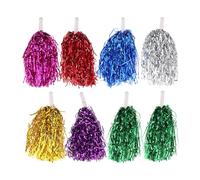 Toddmomy 8 Pièces Pompons de Cheerleading Légers Plastique avec Manche Mixte Couleurs Accessoires Réutilisables pour Équipes de Danse et Compétitions