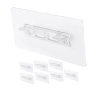 Toddmomy 8 Pièces Titulaire de partition long étagère adhésive support étagère adhésif étagères pour placard chevilles pour étagères d'armoires escalier porte bébé loquet PVC Transparent