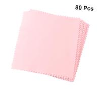 Toddmomy 80 pièces Chiffon Microfibre Nettoyage Lunettes et Écrans sans Rayures Portable pour Lentilles Caméra et Bijoux Couleur Rose
