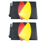 Toddmomy 8ensembles Set De Cartes Arbitre De Football Kit Portable Professionnel avec Carnet Et Sifflet De Cartons Jaunes Et Rouges Résistant pour Les Sports