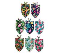 Toddmomy 8Pièces Écharpe Triangle pour Chien de Serviettes de Bandanas Colorés Accessoires pour Animaux de Compagnie Idéals pour et Séances Photo